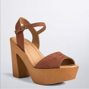 Torrid Wide Block Sandal. Never worn outside